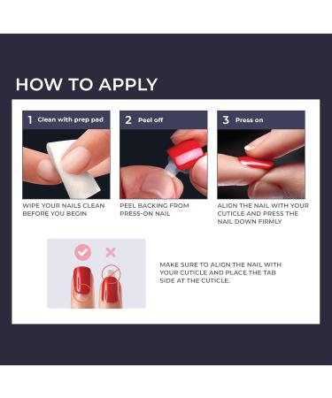 KISS imPRESS No Glue Press On Nails - Adore You Red Squoval Short | 30 Nails + Accessories | Perfect for Easy DIY Manicure - Buy Online on GoSupps.com