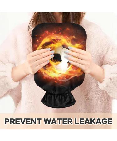 Naanle Fire Football Hot Water Bottle - 1L Transparent Heat Bottle for Bed & Pain Relief | Ideal Hand & Feet Warmer | International Shipping - Buy Online on GoSupps.com