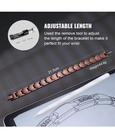 Buy RainSo European Pure Copper Magnetic Health Bracelet for Men - Stylish & Therapeutic in Black Gift Box - Buy Online on GoSupps.com