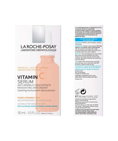 La Roche-Posay Pure Vitamin C Face Serum with Salicylic Acid - Anti Aging Serum for Sensitive Skin - Buy Online on GoSupps.com