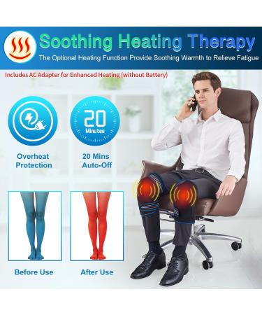 Knee Massager with Heat & Vibration - Ultimate Pain Relief Heating Pad & Brace for Knee Joint Pain - 3 Modes & Levels - AC Adapter Included - Buy Online on GoSupps.com