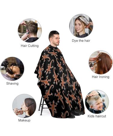 Buy Brown Lizards Professional Hair Cutting Cape - Salon Apron with Snap Closure for Barbers & Hairdressers | International Shipping - Buy Online on GoSupps.com