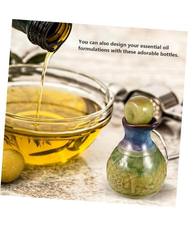 Angoily 1 Set Aromatherapy Bottle Ornament Container Mini Decor Makeup Container Empty Perfume Bottle Cruets Dispenser Ceramic Cruet Retro Soy Sauce Jar Ceramics Essential Oil - Buy Online on GoSupps.com