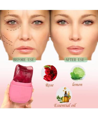 Ice Roller for Face Eyes and Neck - Skin Beauty Care Kit for Natural Glow, Acne Reduction, De-Puffing Eye Bags - Cold Therapy Massage Tool (Pink) - Buy Online on GoSupps.com