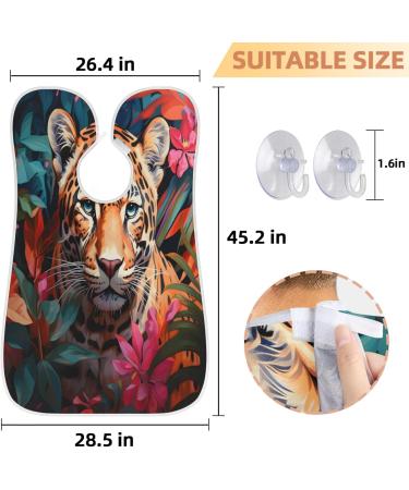 Tiger Flower Beard Bib Apron | Beard Hair Catcher for Men | Perfect Gift for Dad & Husband | Ideal for Father's Day Anniversary & Christmas - Buy Online on GoSupps.com