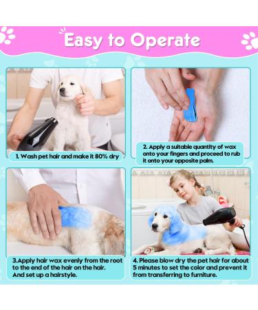 Washable Hair Color for Dogs | Temporary Pet Safe Hair Wax in Fun Colors - Perfect DIY Gifts for Dog Lovers - Buy Online on GoSupps.com