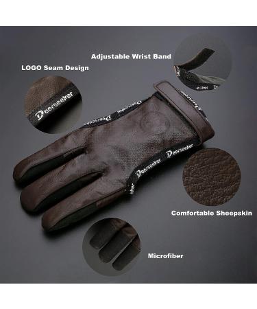 Deerseeker Archery Glove Finger Tab - Three Finger Guard for Recurve Bow, Traditional Bow - Medium Brown - Buy Online on GoSupps.com