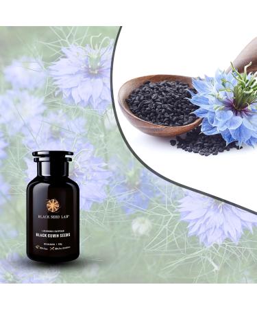 Luxurious Black Cumin Seeds 500g - Sourced Eqyptian Nigella Sativa Seeds | Packed in Beautiful Miron Violet Glass Apothecary Jar - Improve Overall Wellbeing | Made by BLACK SEED LAB in UK - Buy Online on GoSupps.com