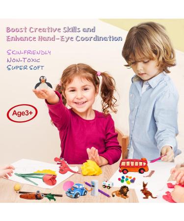 36 Colors Air Dry Clay Kit for Kids | Ultra Light & Soft Modeling Clay with Sculpting Tools | Non-Toxic & No Baking | Art Crafts Gift for Children by AORZOV - Buy Online on GoSupps.com