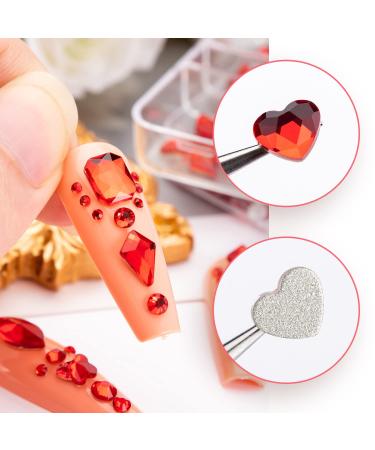 Noverlife 1000PCS Flatback Nail Art Rhinestones Gems - Multi Sizes Crystals with Wax Pen for Nail Design - Sparkle Nail Beads for Art & Crafts - Makeup & Dressup - Nail Decoration Ruby - Buy Online on GoSupps.com