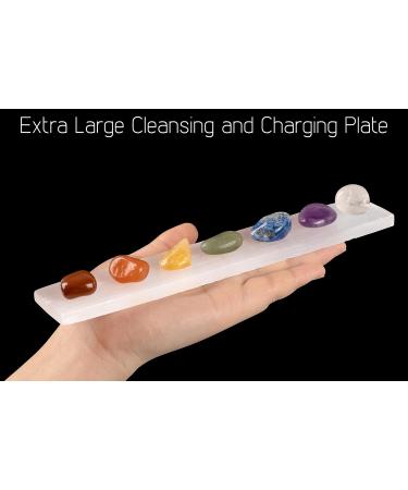 Large Selenite Charging Plate - 7.5" Crystal Plate for Cleansing & Recharging Crystals - Ideal for Reiki Meditation Spiritual Gifts & Home Decor - Buy Online on GoSupps.com