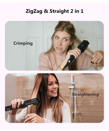 Terviiix Hair Crimper for Women | 4 Interchangeable Plates, Keratin & Argan Oil Infused, 5 Heat Settings, Auto Off - Buy Online on GoSupps.com