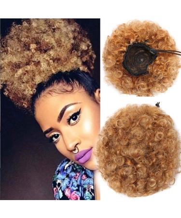SEGO Afro Hair Puff Extensions - Curled Ponytail | Heavy Brown Mix & Honeyblond | 65g Kinky Curly Hair - Buy Online on GoSupps.com