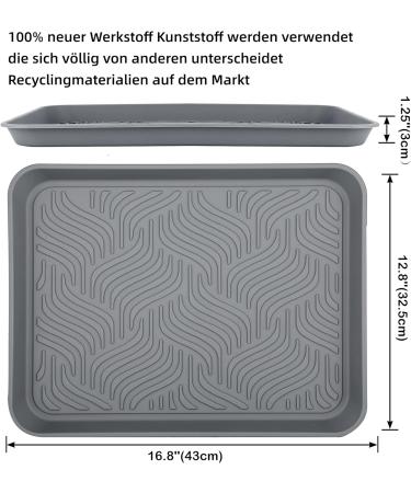 Durable Shoe Cutter Set for Pets - 43x33 cm Ideal for Dogs Garden & Mud Room - Indoor/Outdoor Use - Stylish Gray - Buy Online on GoSupps.com