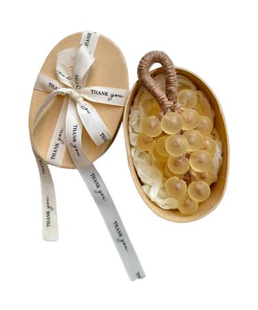 Blablablalu Grape Soap Exquisite Vivid Soap on a String Fragrant Home Decoration for Washing Hands Freshening Air or Decorating Yellow