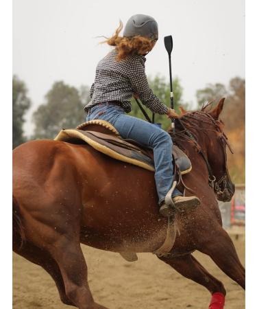 OBTANIM 18 Inch PU Leather Riding Crop for Equestrian Horses - Buy Online on GoSupps.com