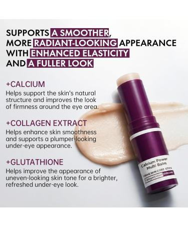 Glopink Calcium Multi Balm Stick for Eyes Face & Neck Collagen-Infused Moisturizing Balm Firming Hydrating & Skin Barrier Care for All Skin Types (1 PACK) - Buy Online on GoSupps.com