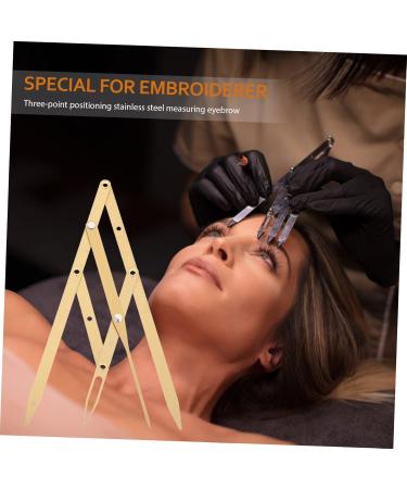 Beavorty 2 Pcs Second Generation Scale Metal Dies Molds T Tool Eyebrow Tattooing Ruler Measuring Tool Bagged 25x5x0.6cmx2pcs Goldenx2pcs - Buy Online on GoSupps.com