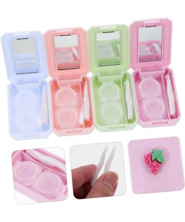 Buy Homsfou 8-Piece Glass Contact Lens Case Set - Travel-Friendly Eye Care Holder for Colored Lenses - Buy Online on GoSupps.com