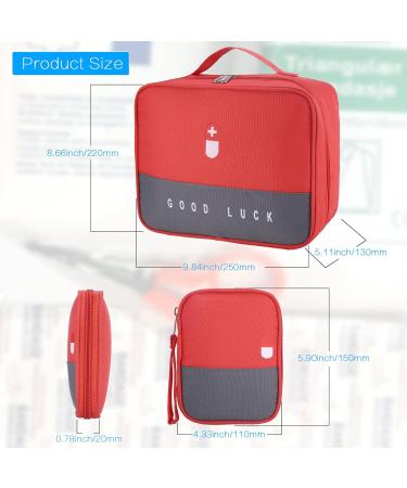 Fenar Travel Medication Bag - Large Capacity Waterproof First Aid Storage (2-Pack) - Portable Emergency Medicine Organizer for Home Office & Travel (Red) - Buy Online on GoSupps.com