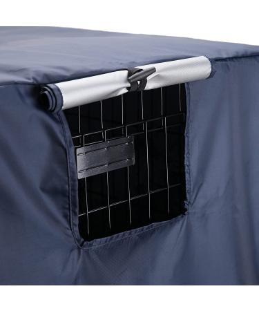 Waterproof 420D Polyester Dog Crate Cover - Fits Most 48 Wire Crates - Durable & Navy - Dog Crate Cover Only - Buy Online on GoSupps.com