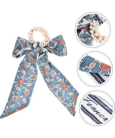 minkissy Floral Headband Hair Ribbons Satin Ribbon Bow Hair Rope Girl Bows for Hair Blue Scrunchie Retro Hair Rope Hair Accessories Hair Tie Retro Hair Tie Miss Fabric Holder Flowers - Buy Online on GoSupps.com