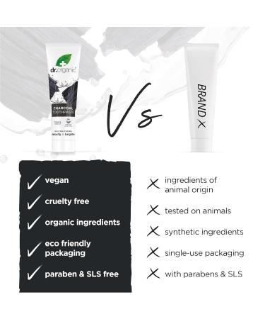 DR Organic Activated Carbon Toothpaste - Extra Lightening Natural Vegan Paraben & SLS-Free 100ml - Buy Online on GoSupps.com