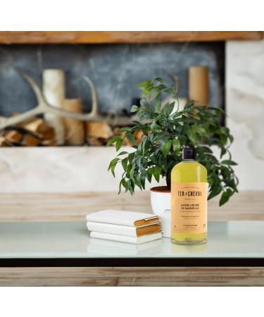 Fer Cheval Olive Oil Marseille Liquid Soap 1L - Hypoallergenic Natural & Eco-Friendly Body Wash | International Shipping - Buy Online on GoSupps.com