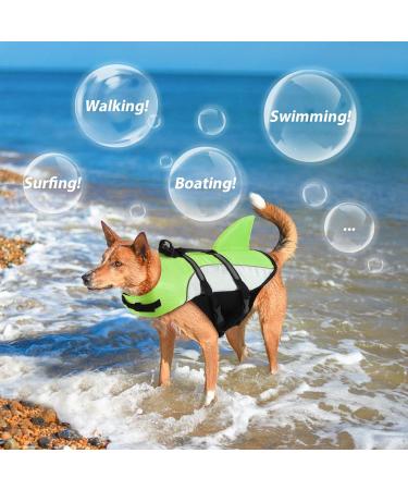 Alagirls Adjustable Dog Swimming Vest - Safety Floating Vest for Boating Kayaking & Swimming - XL (66-78cm Chest) - Green/Gray - Buy Online on GoSupps.com