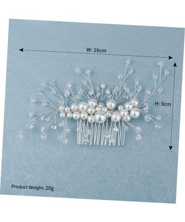 FRCOLOR Wedding headpieces for wedding wire side Comb wedding side headpiece side Comb Rhinestone Clip Comb Leaf Crystal Hair Comb Leaf Hair Comb hair crystal clip pearl Crystal - Buy Online on GoSupps.com