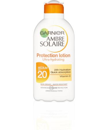 Garnier Ambre Solaire Ultra-hydrating Protection Lotion with SPF20 200ml - Buy Online on GoSupps.com