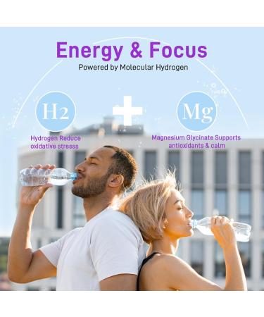 Hydrogen Water Tablets, 8 PPM Hydrogen Tablets for Drinking Water with Magnesium Glycinate Base, H2 Molecular Hydrogen Rich in Antioxidants, Cognitive & Athletic Performance, Energy (90 Counts) - Buy Online on GoSupps.com