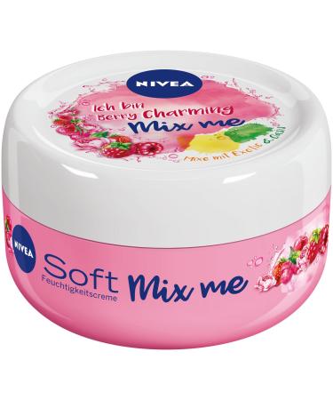 NIVEA Soft Mix Me Berry Charming Fruity Skin Moisturizer with Jojoba Oil and Vitamin E - 8 Bottles