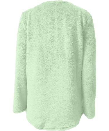 AMhomely Women's Double Fleece Hooded Jumper - Plus Size V-Neck Hoodies with Pocket - Soft Fleece Sweatshirt for Winter - Green, Size M - Buy Online on GoSupps.com