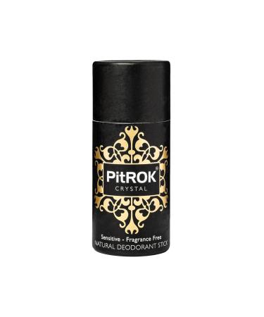 PitROK Crystal Natural Deodorant Stick 1x100g - Cardboard Tube 'Push-Up' Format. Ready to use or use to refill your PitROK original holder. Vegan Cruelty Free Fragrance Free. Ready to Use or Use as a Refill