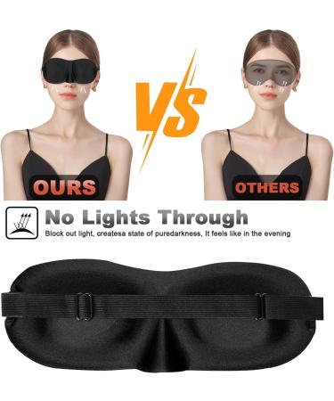 Sleep Masks for Men & Women - Blackout Eye Cover for Travel 3D Sleep Mask for Side Sleepers Adjustable Soft Blindfold - Buy Online on GoSupps.com