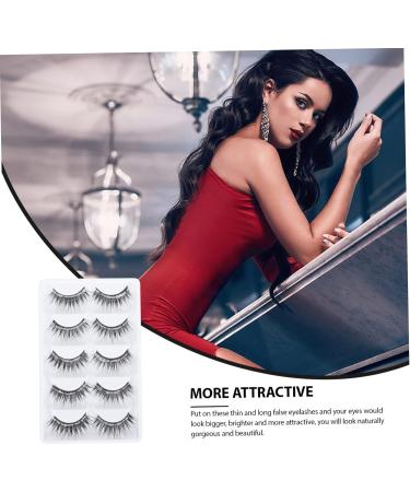 Beavorty 5 Pairs eyelashes faux lashes fluffy Makeup Eyelash Eye Beauty Tool faux lashes wispy full natural fake lashes Artificial Made Lash eye makeup stickers artificial fiber dense - Buy Online on GoSupps.com