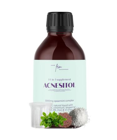 Inositol fem acnesitol 3000mg for hormonal acne female balance high concentration 14-in-1 mint myo & d-chiro inositol NAC Niacin vitamin A selenium zinc chromium & bioerine