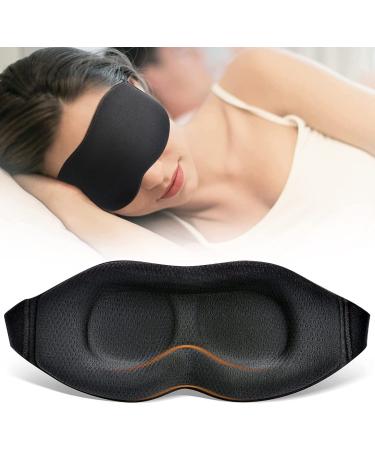 NIMOOD Eye Mask for Sleeping 3D Sleep Masks for Women Man for Side Sleepers 100% Blockout Light Eye Covers for Sleeping with Adjustable Strap Breathable Soft Blindfold Lash Extensions