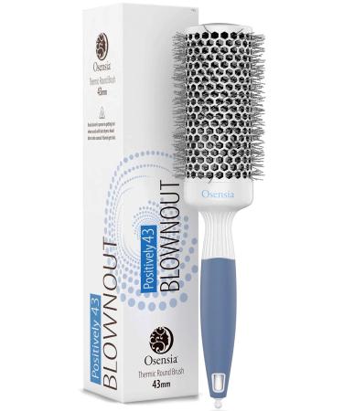 Round Brush for Blow Drying - Medium Ceramic Ionic Thermal Barrel Brush for Precise Styling and Volume - Lightweight Round Hair Brush for Smooth, Manageable Hair (1.7 Inch) (Not Electrical)