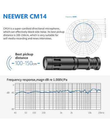 Neewer CM14 Mini On-Camera Video Microphone with Windscreen - Compatible with iPhone/Android/DSLR Camcorders - Buy Online on GoSupps.com