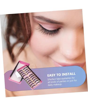 Beavorty 10 Pairs Fake eyelashes Artificial Fiber Eyelashes False Lashes Makeup Eyelashes Faux Lashes Long Eyelashes Natural Eyelashes Ladies Girls Women Lashes Miss False Eyelashes dense - Buy Online on GoSupps.com