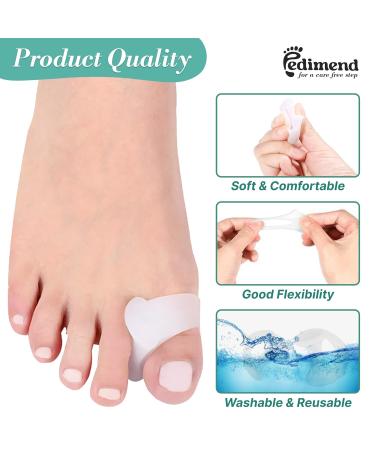 Pedimend Gel Toe Separator & Straightener 6-Piece Set for Hammer Toe Curved Toes & Pinky Toe Adjustable Sizes for Men & Women - Buy Online on GoSupps.com