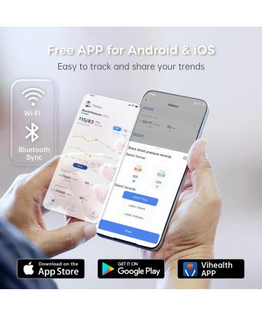 Buy Wellue BP2 Connect Blood Pressure Monitor with EKG Wi-Fi & Bluetooth Sync Intelligent Upper Arm Device for Home Monitoring - Buy Online on GoSupps.com