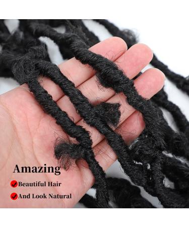 24 Inch Butterfly Locs Crochet Hair 6 Packs Pre-Looped Soft Distressed Extensions | 1B Color - Buy Online on GoSupps.com