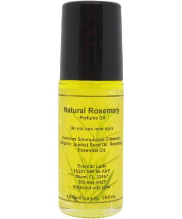 Eclectic Lady All Natural Rosemary Perfume Oil 1.0 Oz Portable Roll-On Fragrance with Long-Lasting Scent Delightful Essential Oils and Jojoba Oil For Daily Use 1 Fl Oz (Pack of 1)