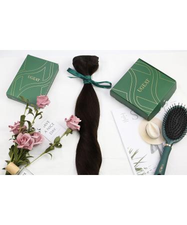 Ugeat Clip-In Brown Hair Extensions | 45cm Remy Real Hair 120g 7 Pieces - Thick & Luxurious #2 - Buy Online on GoSupps.com