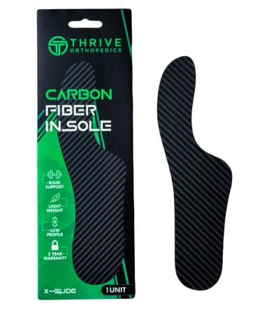 X-Glide Morton's Extension Carbon Fiber Insole 1-Piece Orthotic Insert with Advanced Lightweight Technology for Big Toe Injuries & Recovery 1 pc Rigid US W8/M7 (243x81mm) US W8/M7 (243x81mm) Rigid