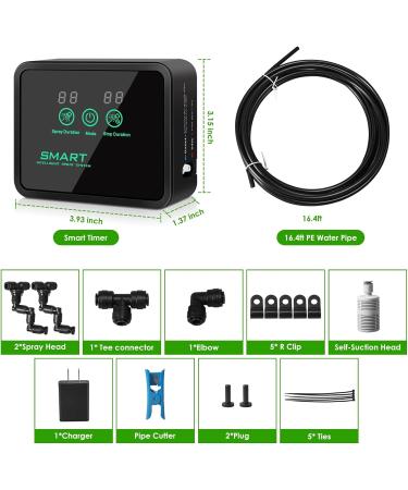 Reptile Humidifier Smart Sprayer Automatic Mister for Reptiles 360 Adjustable Misting Spray System Adjustable Spray Nozzles for Reptiles Chameleons Herbs - Buy Online on GoSupps.com