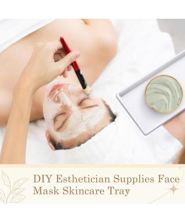 Teenyyou 4 Pcs DIY Esthetician Supplies Face Mask Skincare Tray Plastic White Jewelry Serving Tray Women Skincare Products for Spa Salon Aesthetician Beauty Nail Art Mask Body Care Bathroom - Buy Online on GoSupps.com